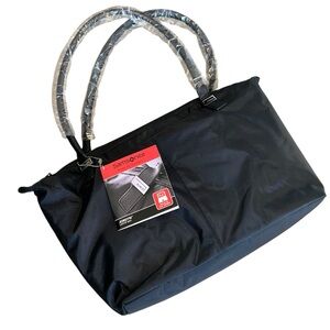 NEW Samsonite Black Canvas Laptop Computer Bag Travel Case Electronic Accessory!